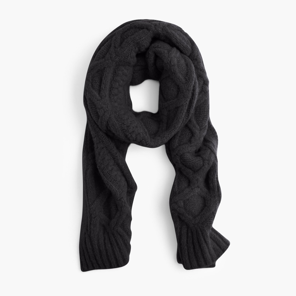 New J.Crew Oversized Cable Knit Scarf - Picture 6 of 7